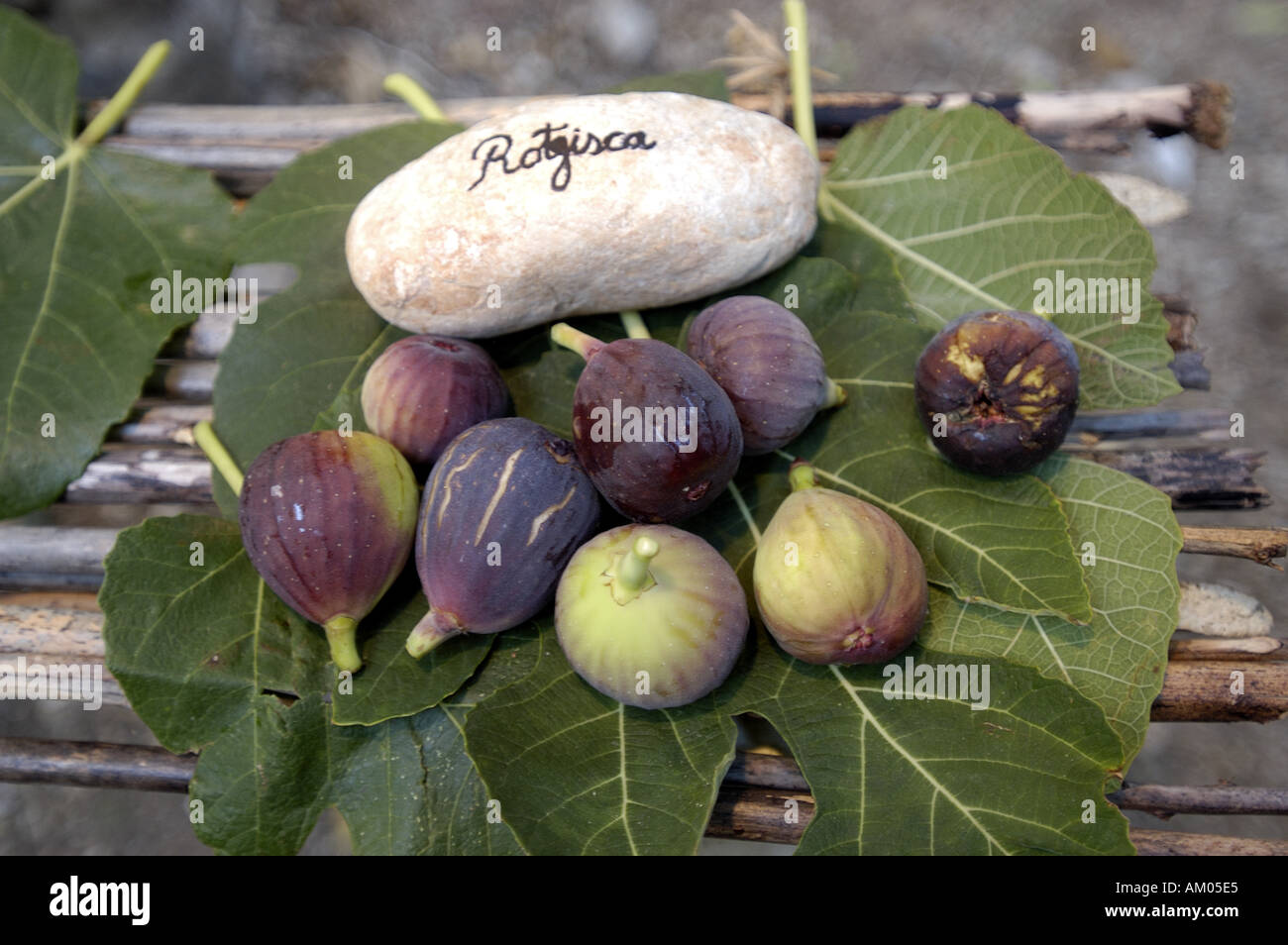 Various types of Figs on display at an outdoor stand Stock Photo Alamy