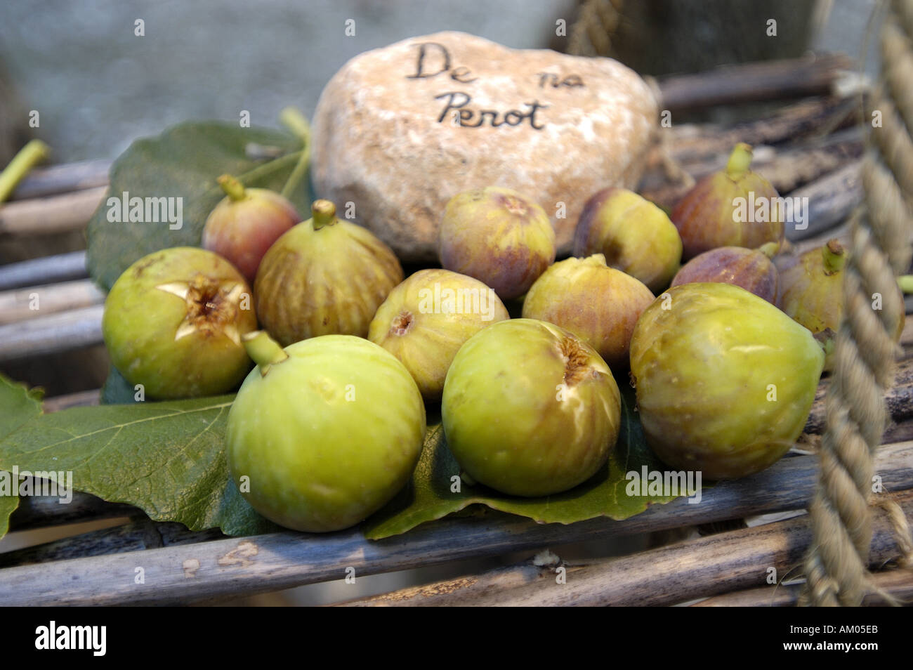 Various types of Figs on display at an outdoor stand Stock Photo Alamy
