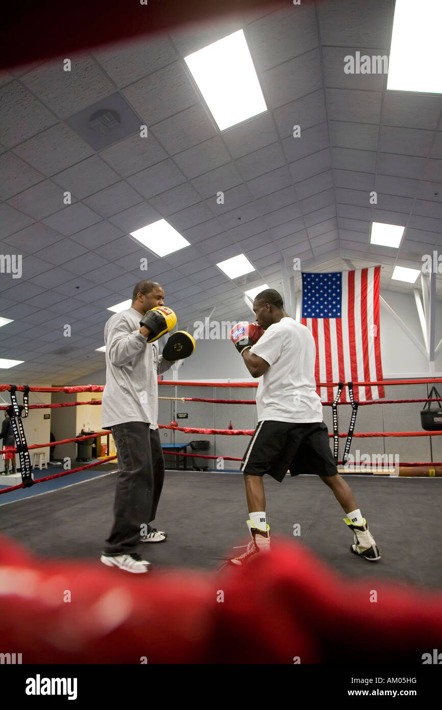 Boxers train for the Olympics at the US Olympic Education Center Stock