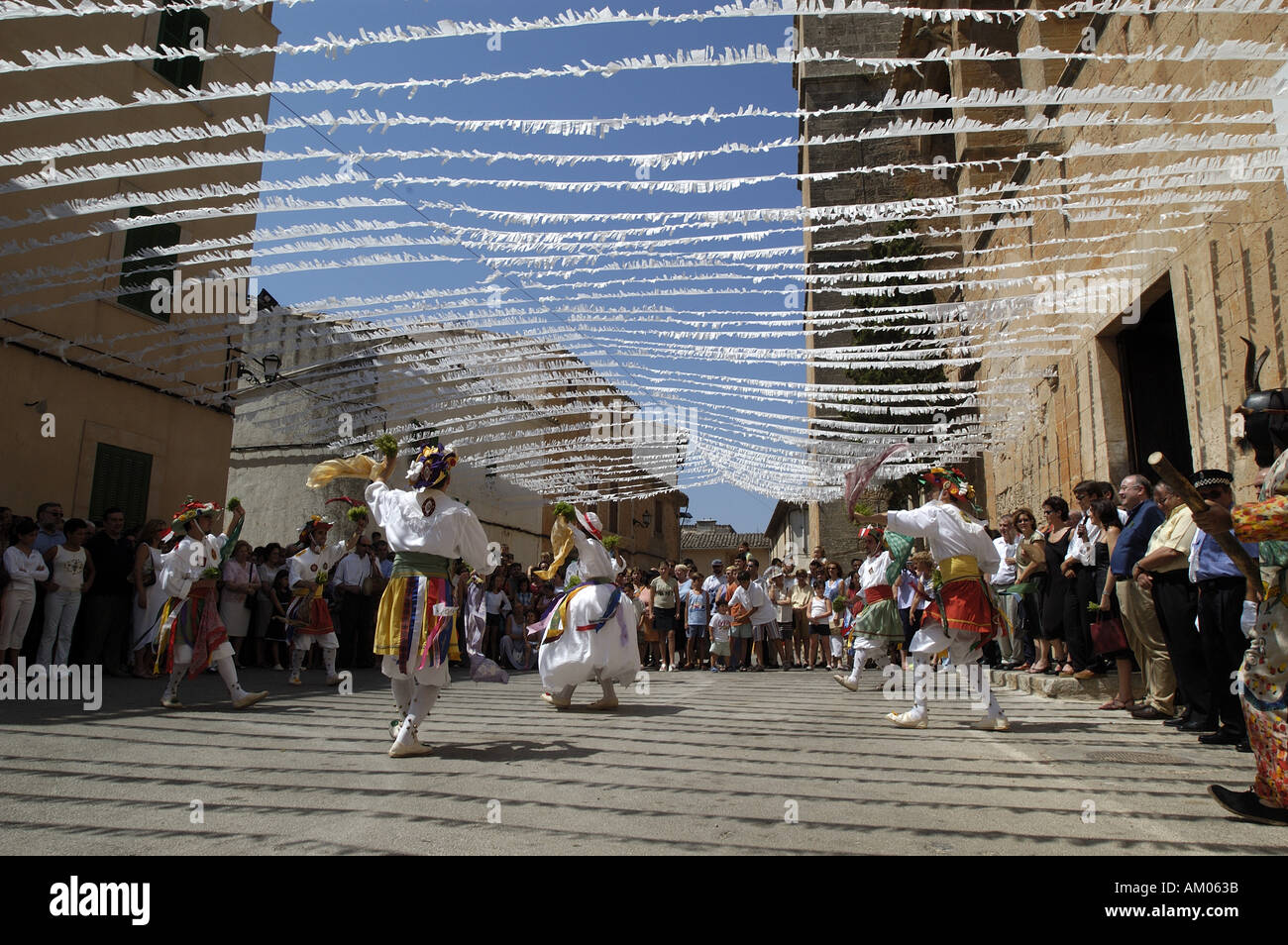 Dance of the Cossiers in Algaida, Mallorca. Stock Photo