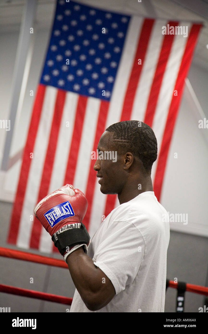Boxers train for the Olympics at the US Olympic Education Center Stock