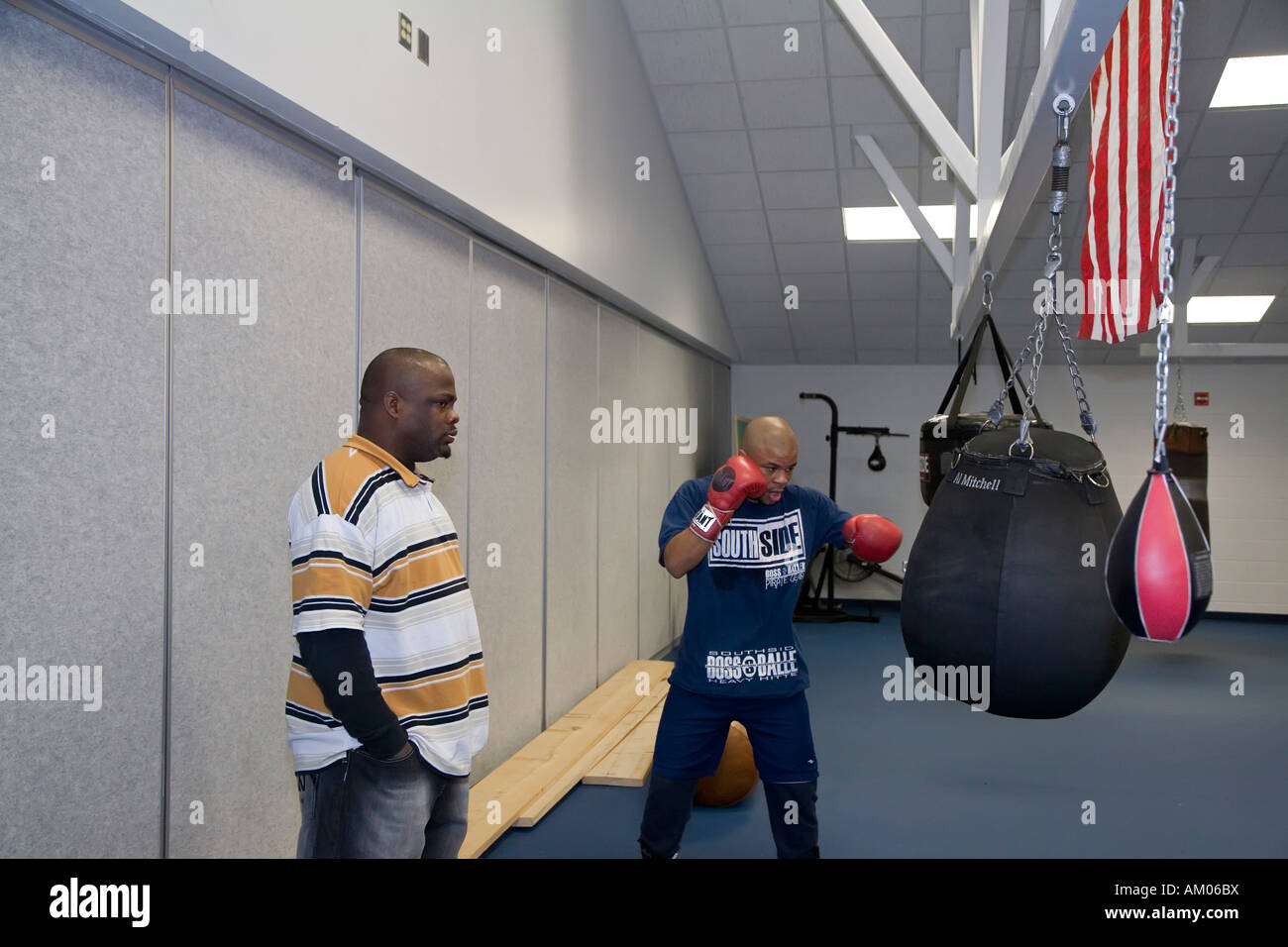 Boxers train for the Olympics at the US Olympic Education Center Stock