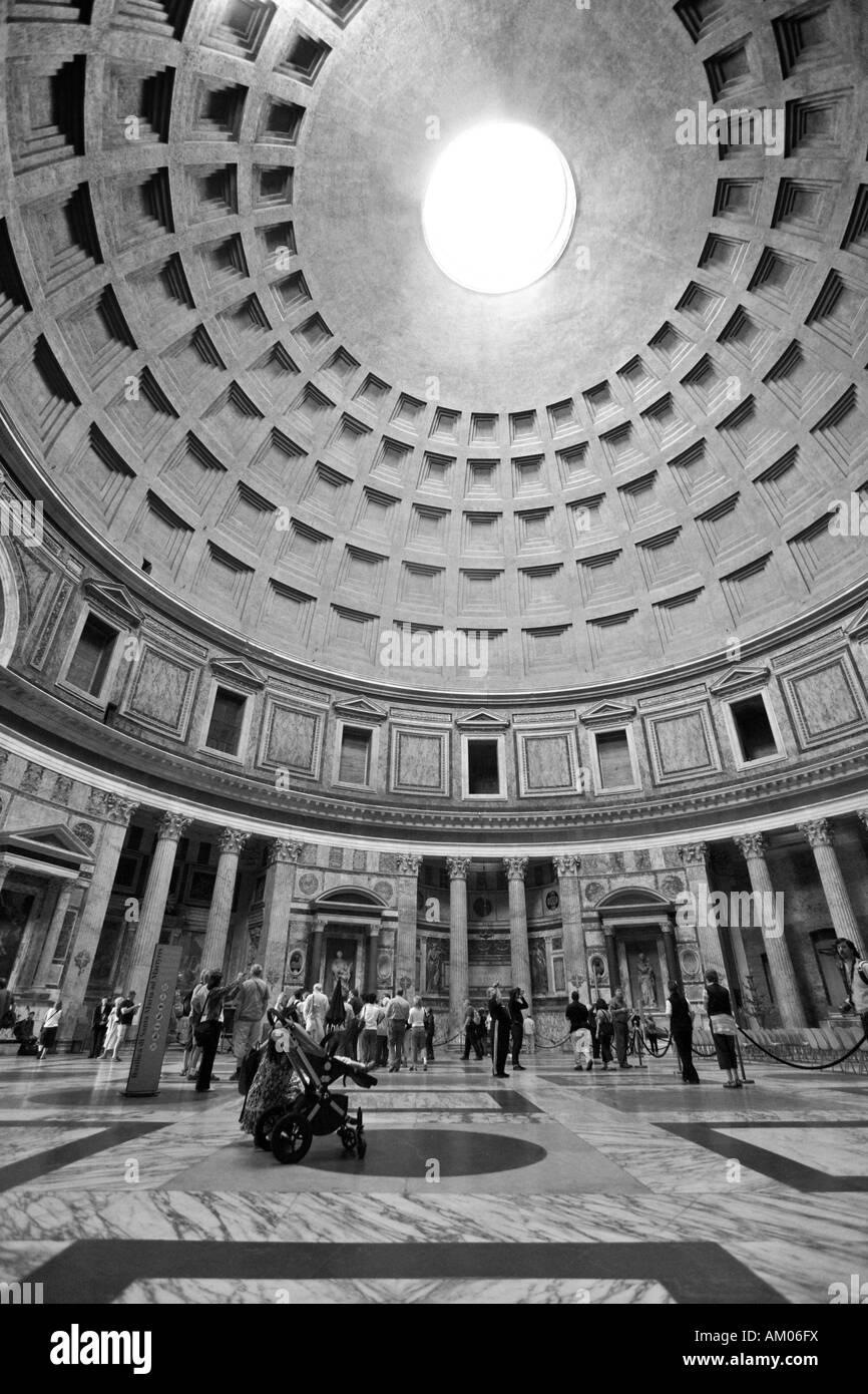 Inside the Pantheon in Rome Stock Photo