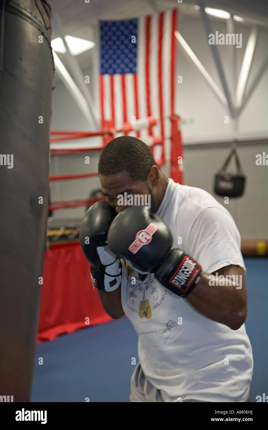 Boxers train for the Olympics at the US Olympic Education Center Stock