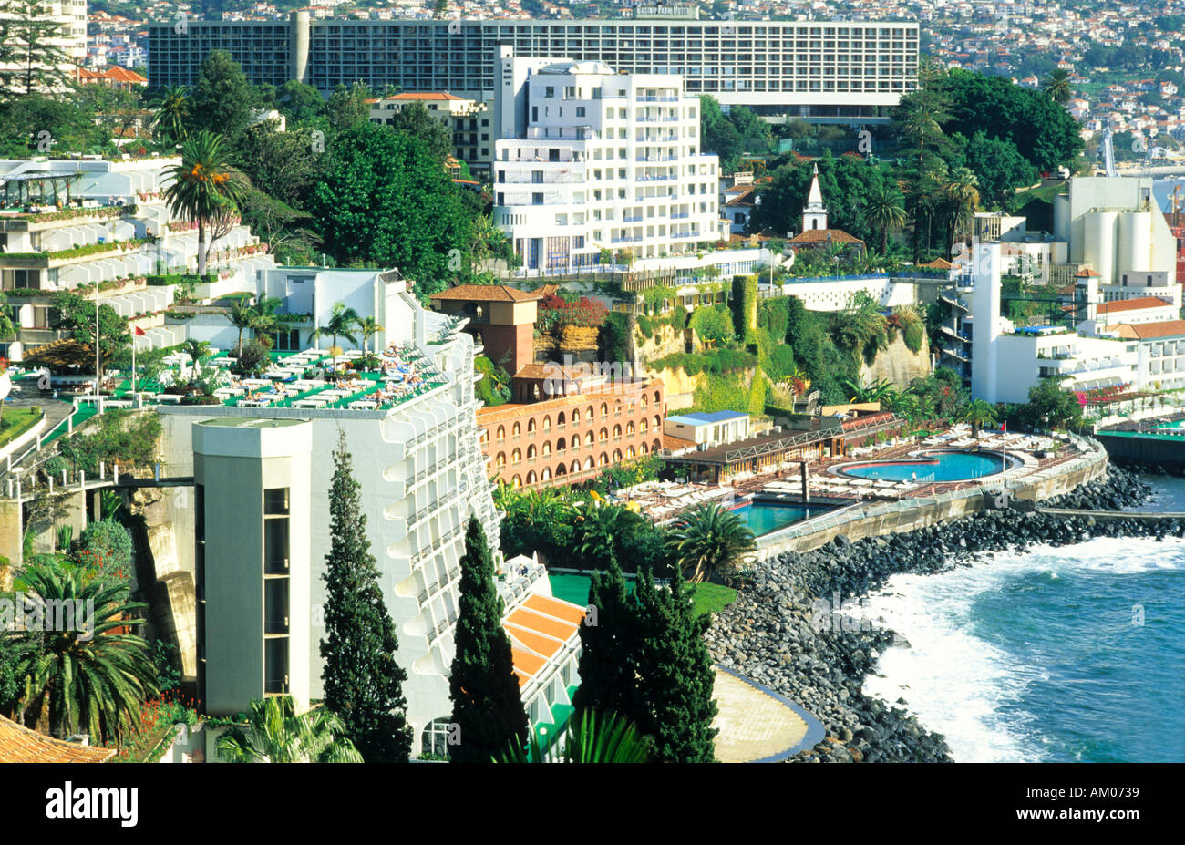 View of Funchal Madeira Island Portugal Stock Photo