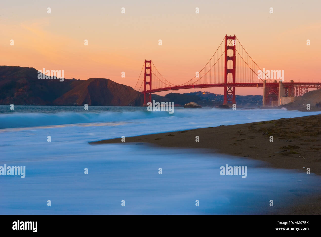 Golden gate bridge from baker beach Stock Photo - Alamy