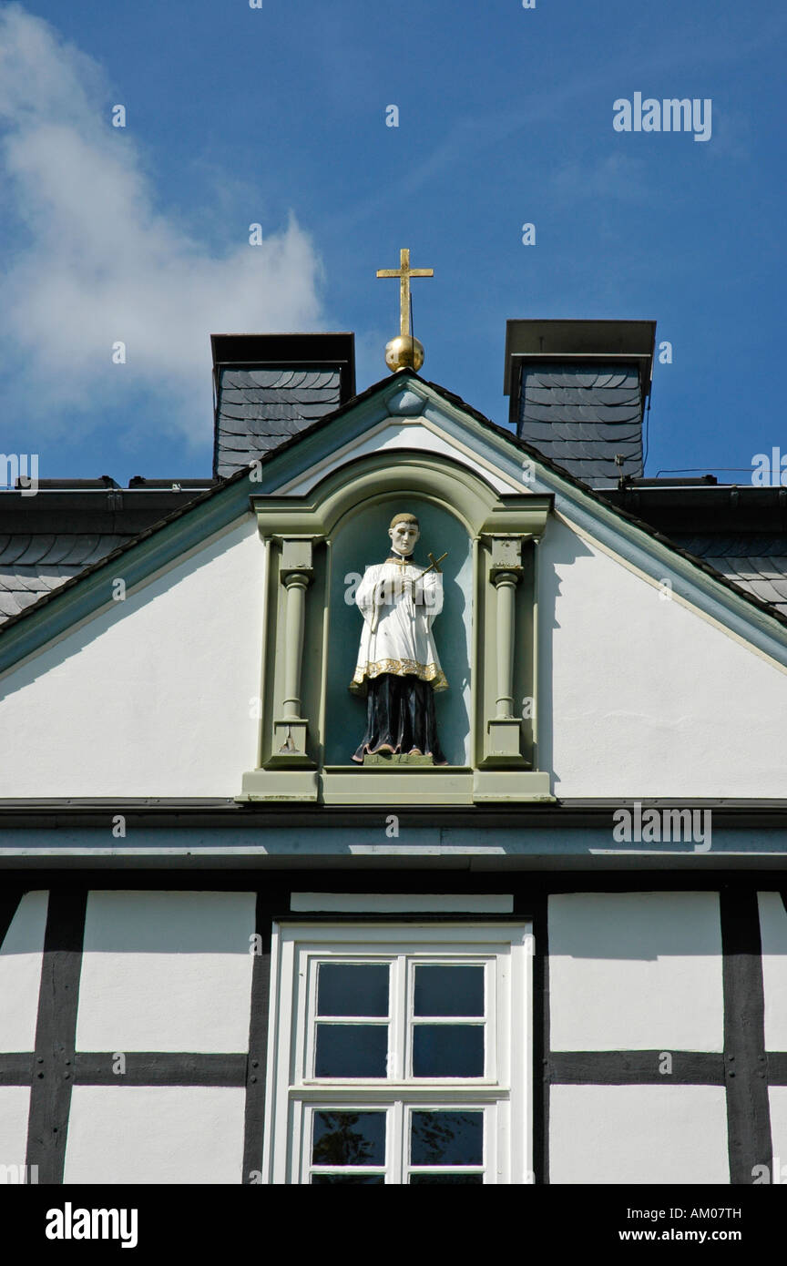 Facade, detail, St. Mary school, Brilon, North Rhine-Westphalia, Germany Stock Photo