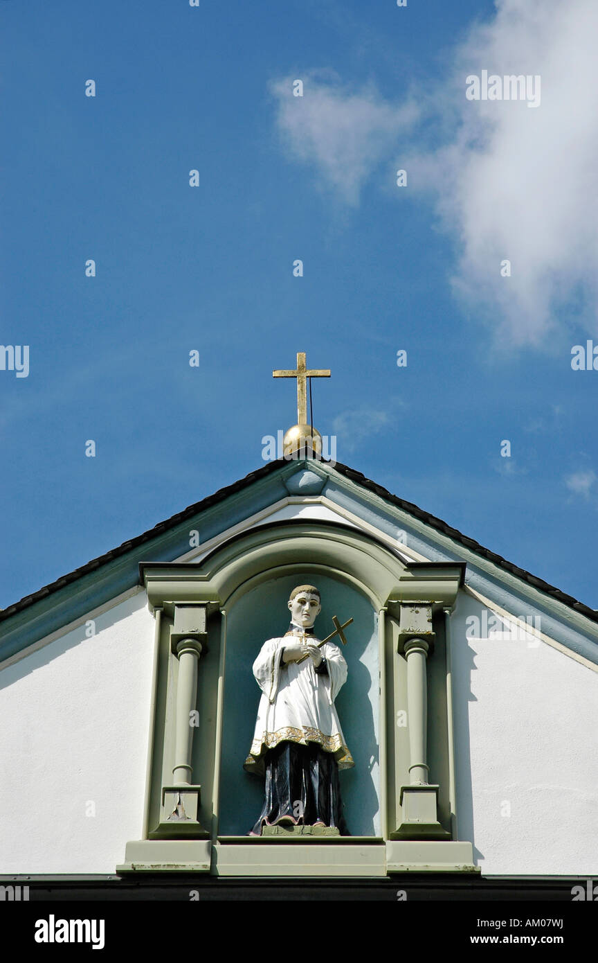 Facade, detail, St. Mary school, Brilon, North Rhine-Westphalia, Germany Stock Photo