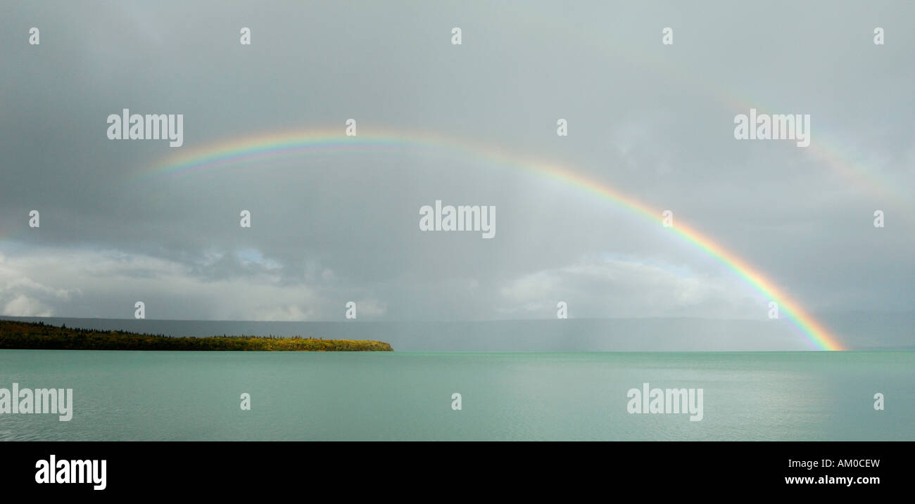 Rainbow, Katmaik National Park, Alaska, USA Stock Photo
