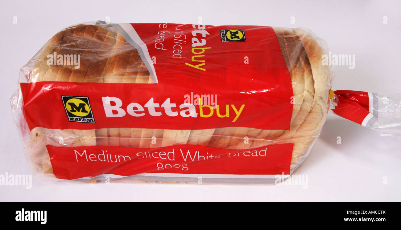 bread sliced mothers pride cheap junk food unhealthy diet Stock Photo