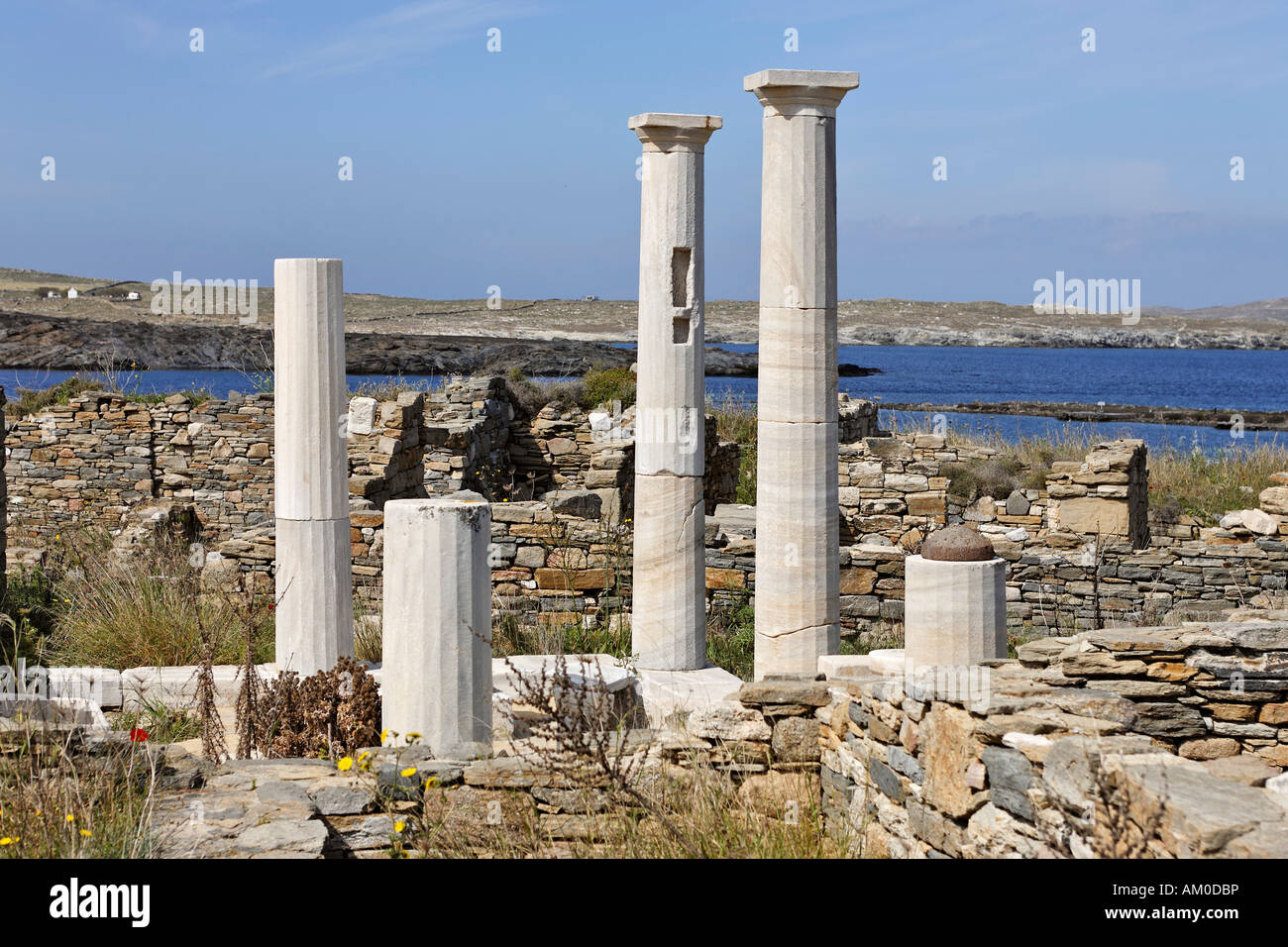 House of Cleopatra , Delos, Greece Stock Photo