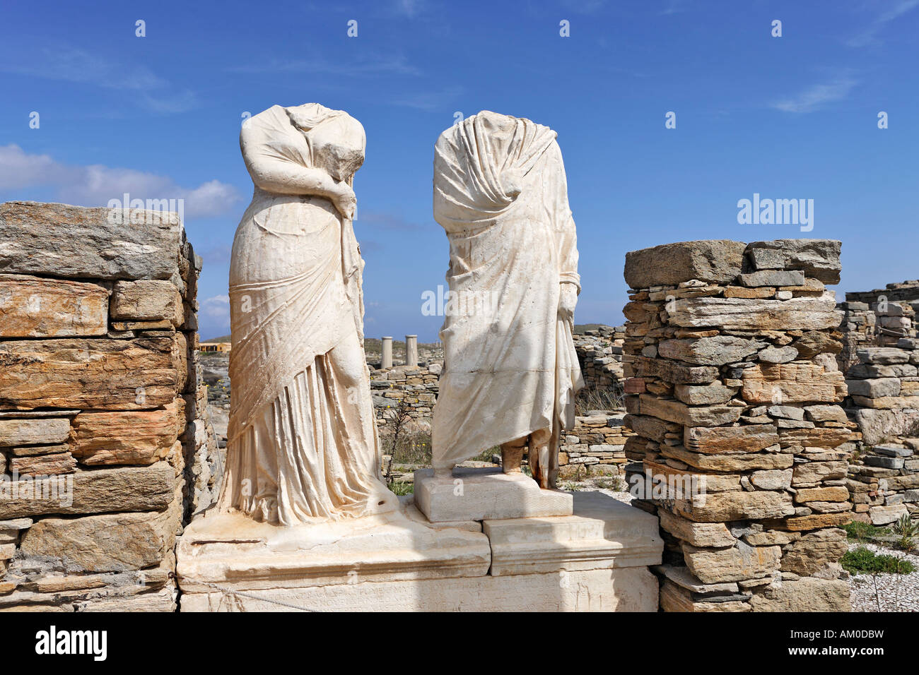 House of Cleopatra , Delos, Greece Stock Photo