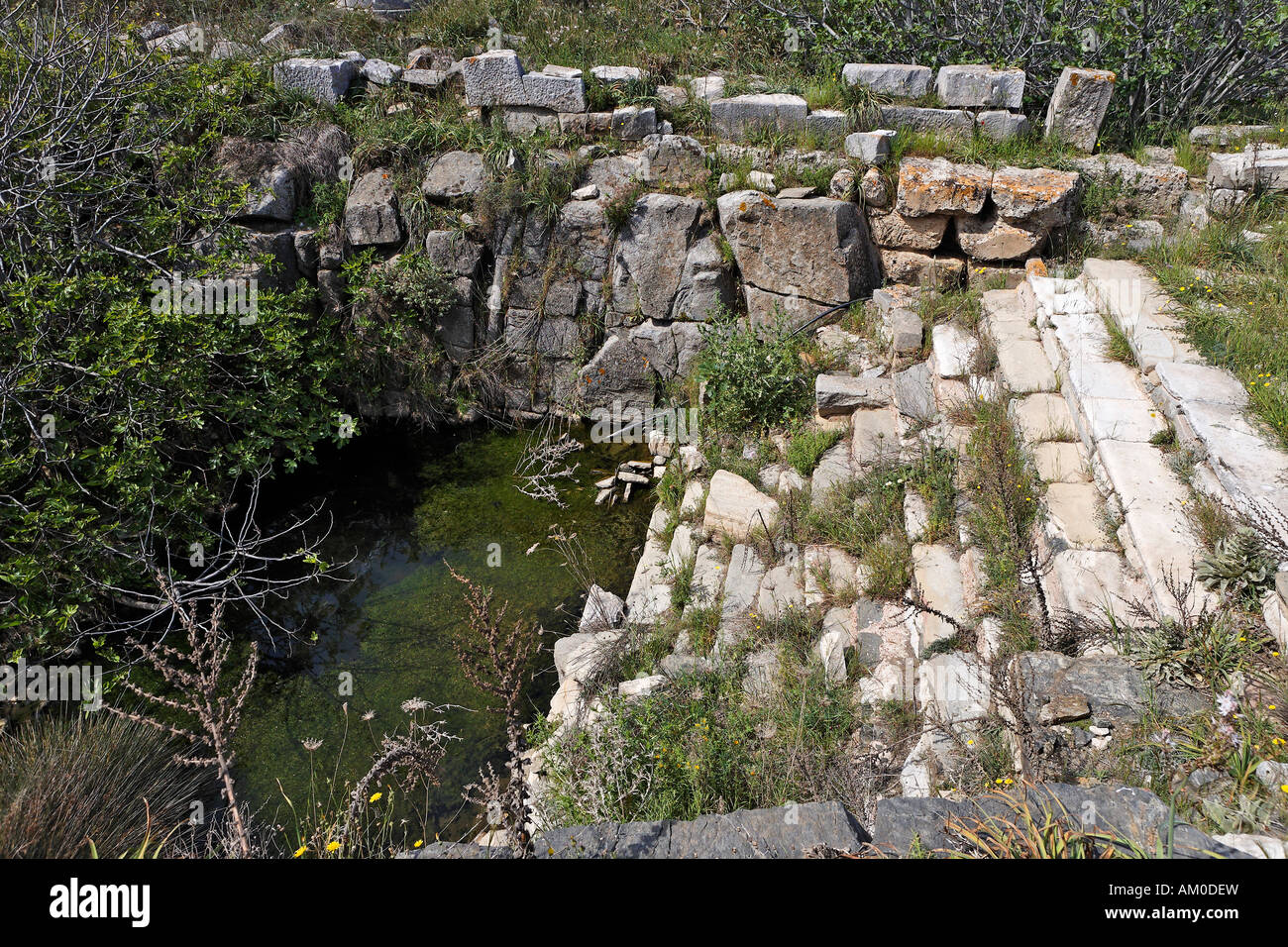 Cistern of Inopos , Delos, Greece Stock Photo