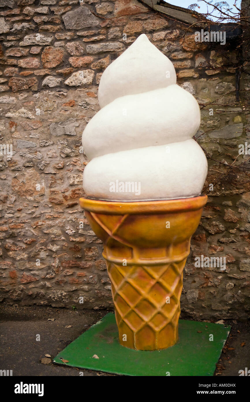 Giant Ice Cream Cone at Wookey Hole Caves Wells England Stock Photo Alamy
