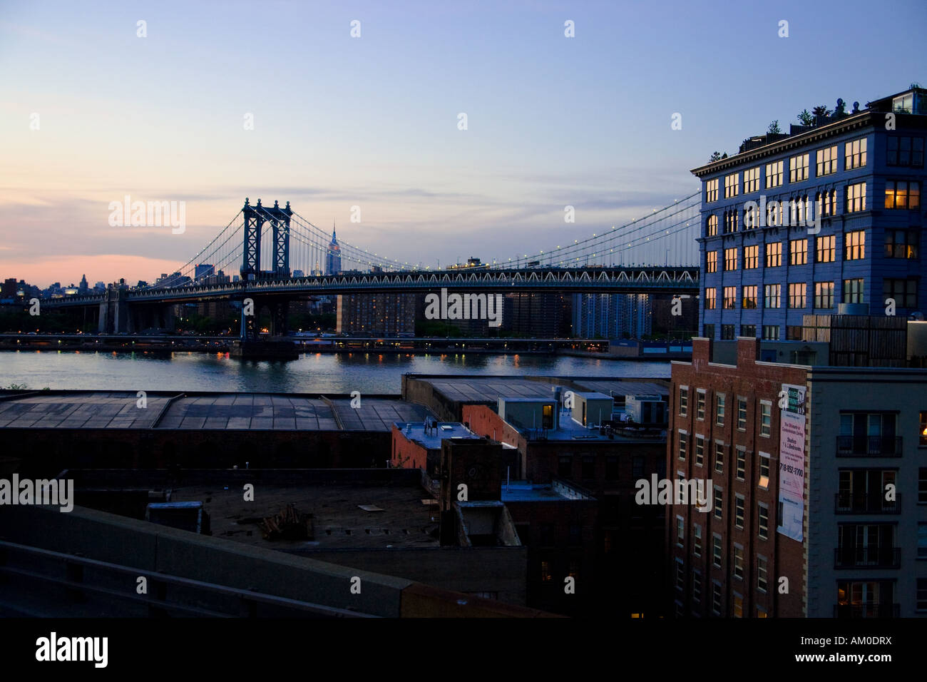 Dumbo, Manhattan Bridge, Brooklyn, New York City, USA Stock Photo
