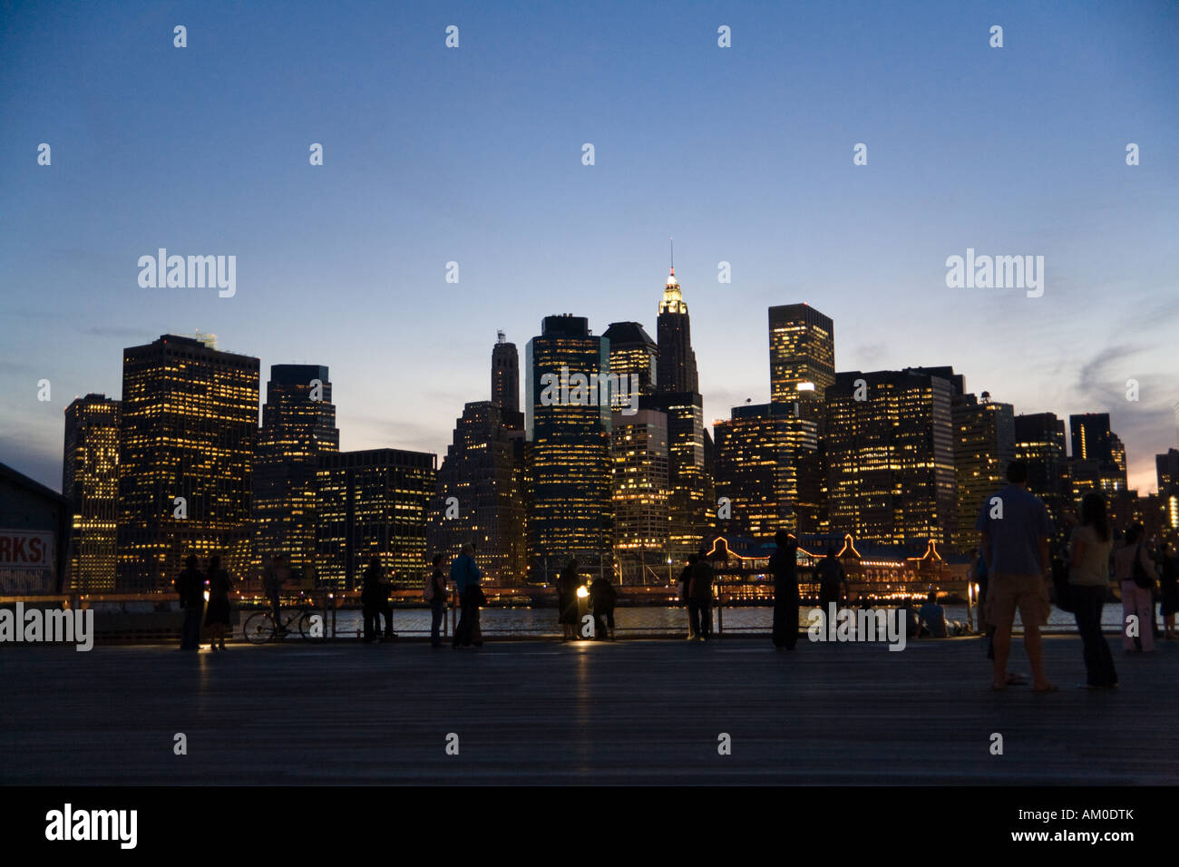 Skyline of Manhattan, seen from Brooklyn, New York city, USA Stock Photo