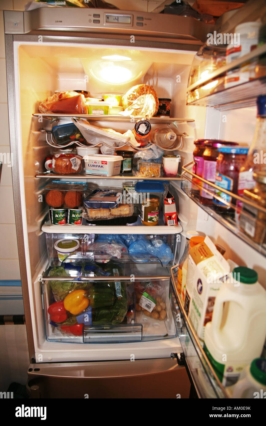 fridge freezer fridge healthy food diet food Stock Photo Alamy
