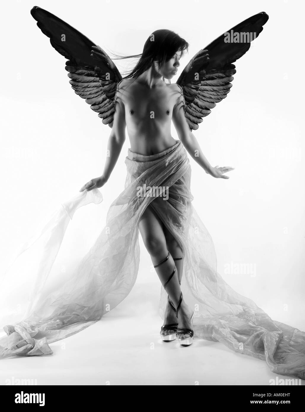 Nude Art - Exotic Angel, Composing Stock Photo