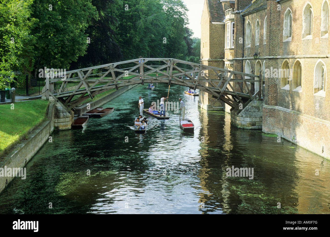 Cambridge Mathematical Bridge, Queens College 1749 Stock Photo