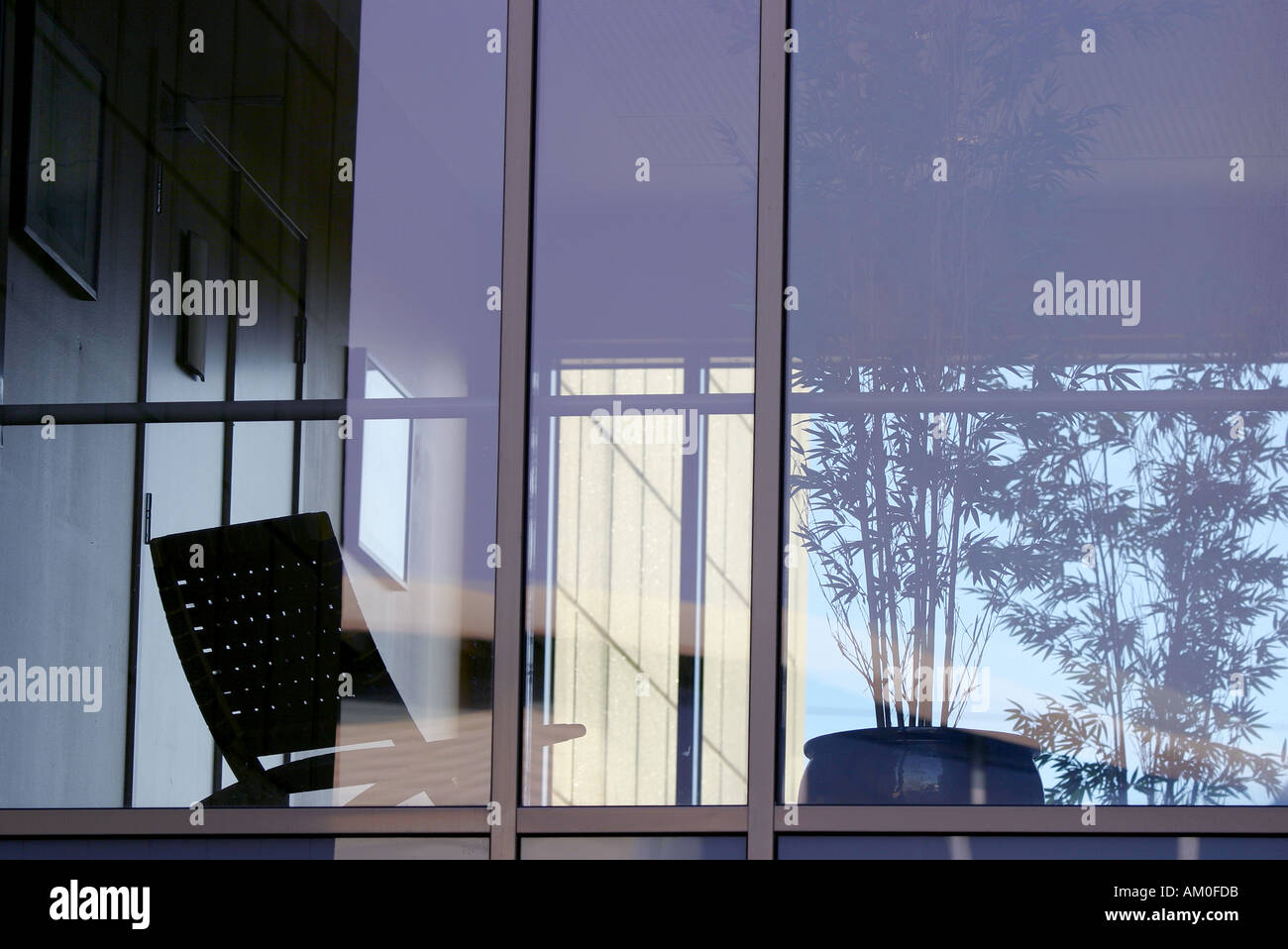 Building exterior interior trough window Stock Photo Alamy