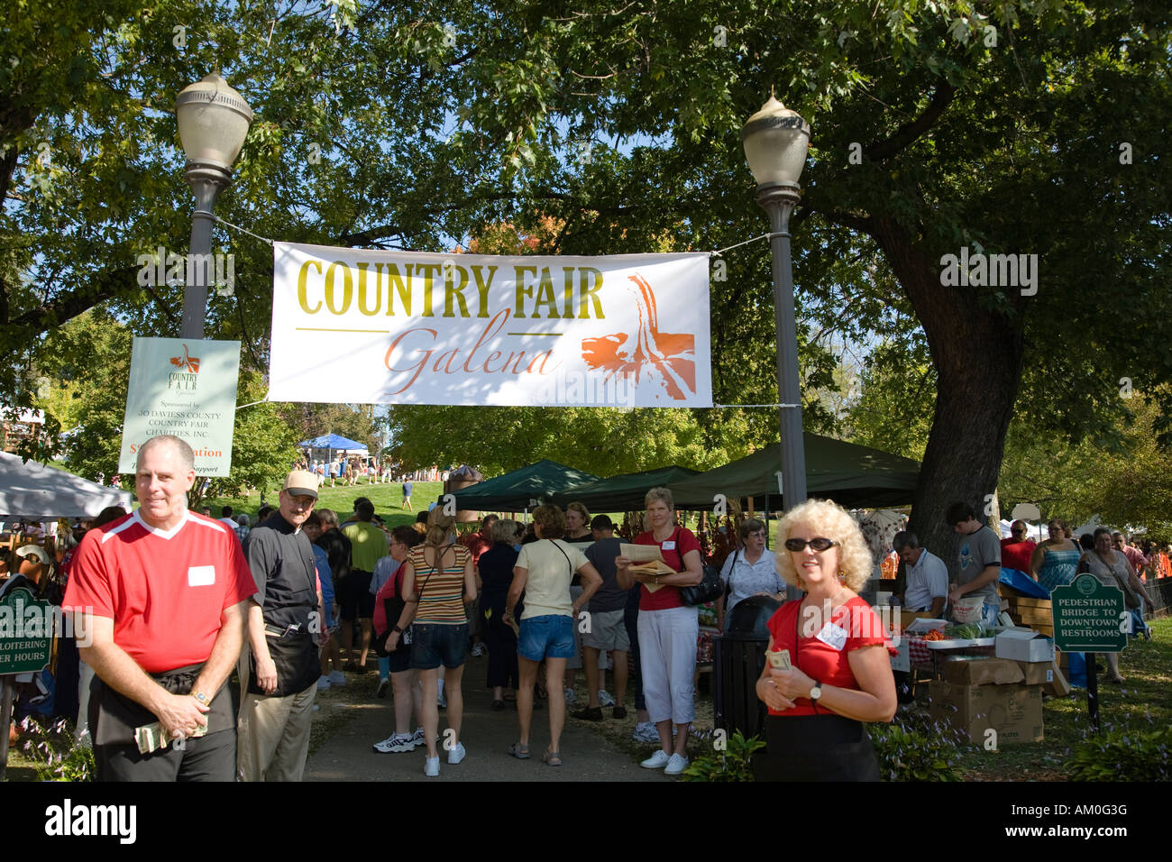ILLINOIS Galena Country Fair annual handicrafts event banner over