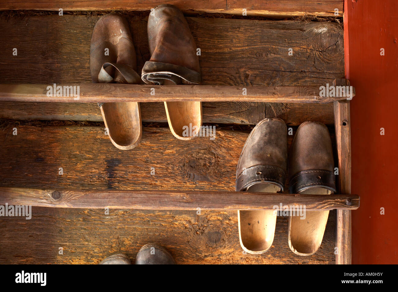 Shoes, Maria Saal open air museum, Carinthia, Austria Stock Photo
