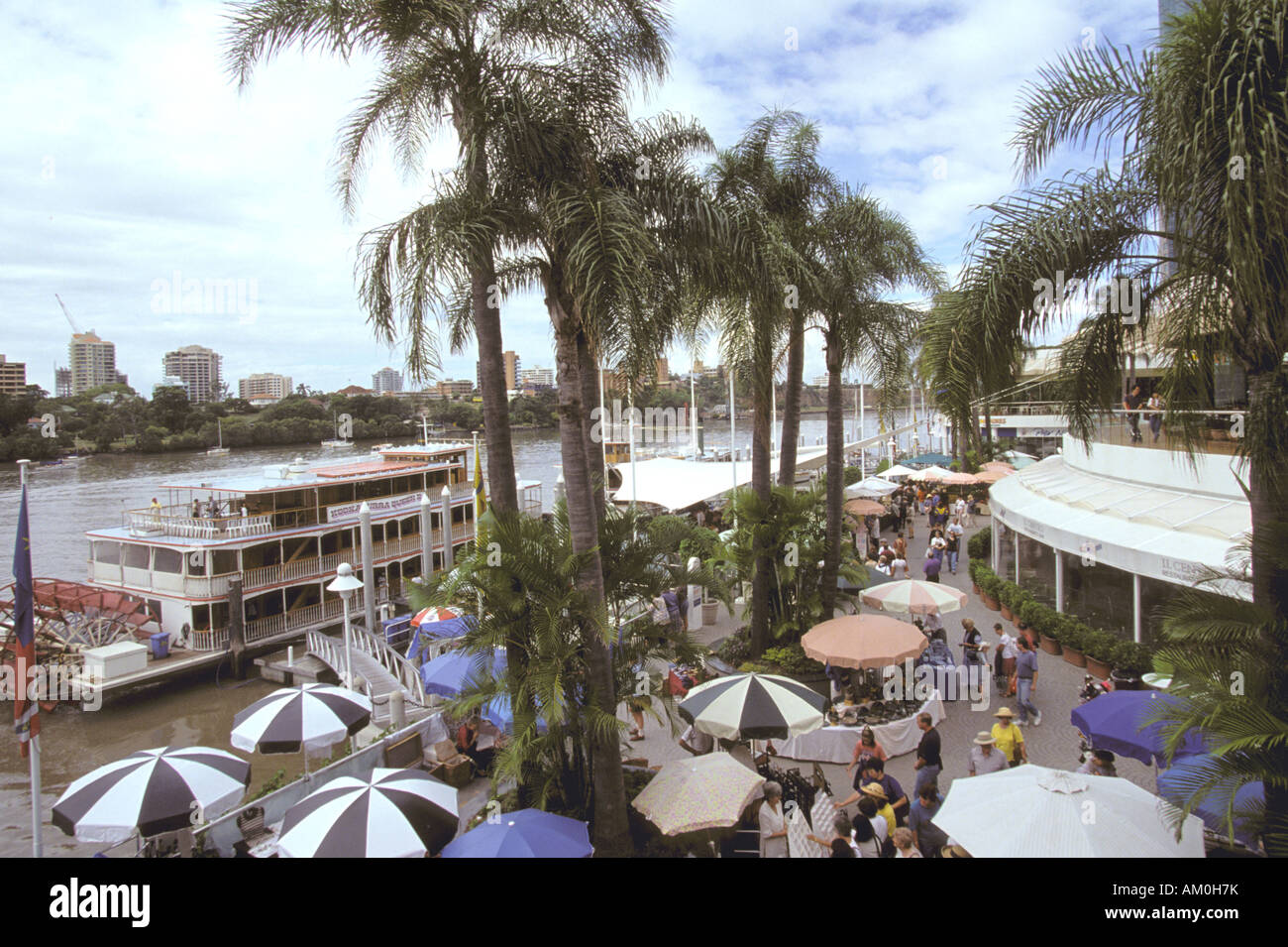 Australia, Queensland, Brisbane. Eagle street Wharf, Sunday Market Stock Photo