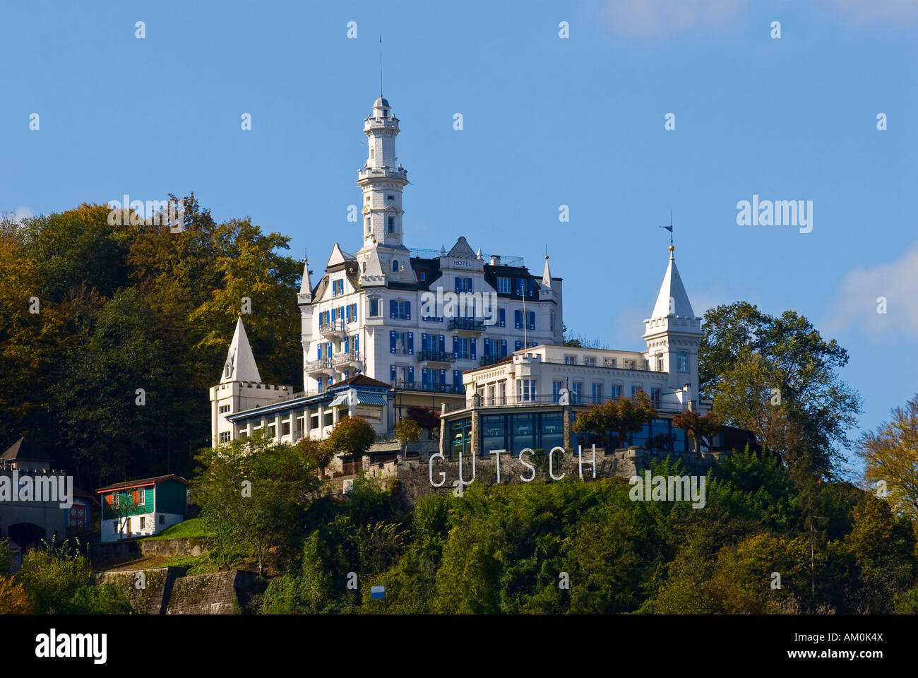 Chateau Gutsch, Hotel, Lucerne, Switzerland Stock Photo