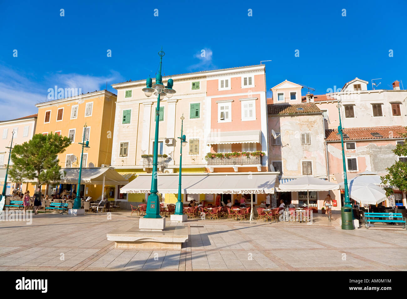 House facades in Mali Losinj, island Losinj, Primorje Gorski kotar, Croatia Stock Photo Alamy