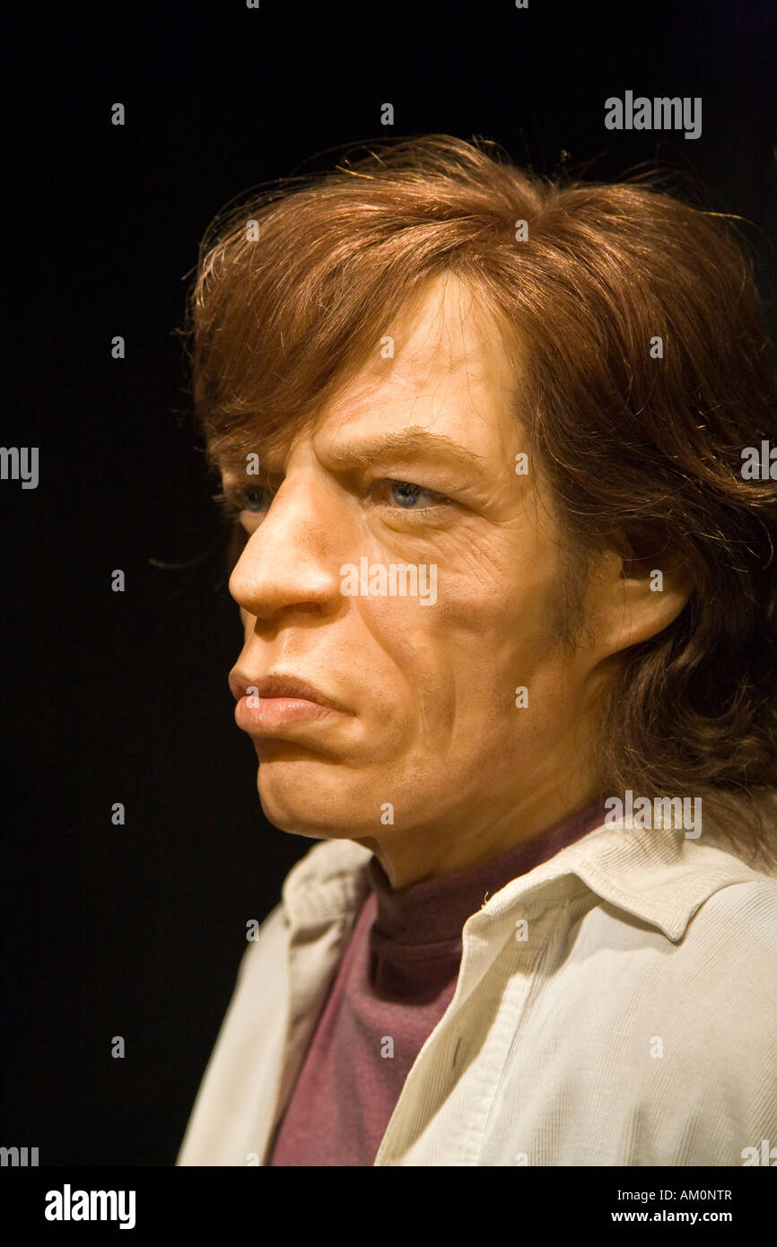 Sir Michael Phillip Jagger Mick Jagger as a wax figure Wax museum of Prague Czechia Stock Photo