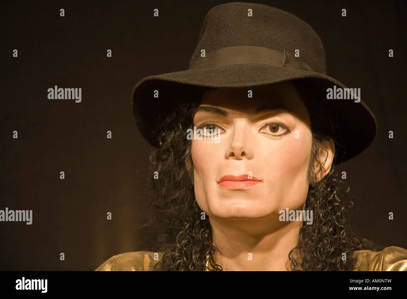 Michael Jackson as a wax figure Wax museum of Prague Czechia Stock Photo
