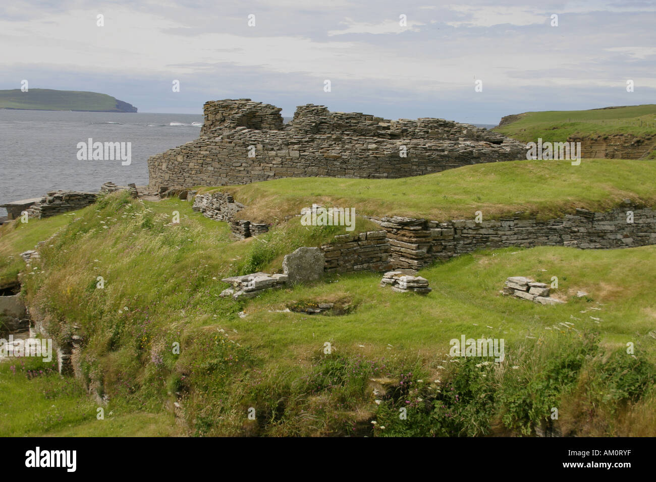 Mid How Broch on Rousay, Orkney Stock Photo - Alamy