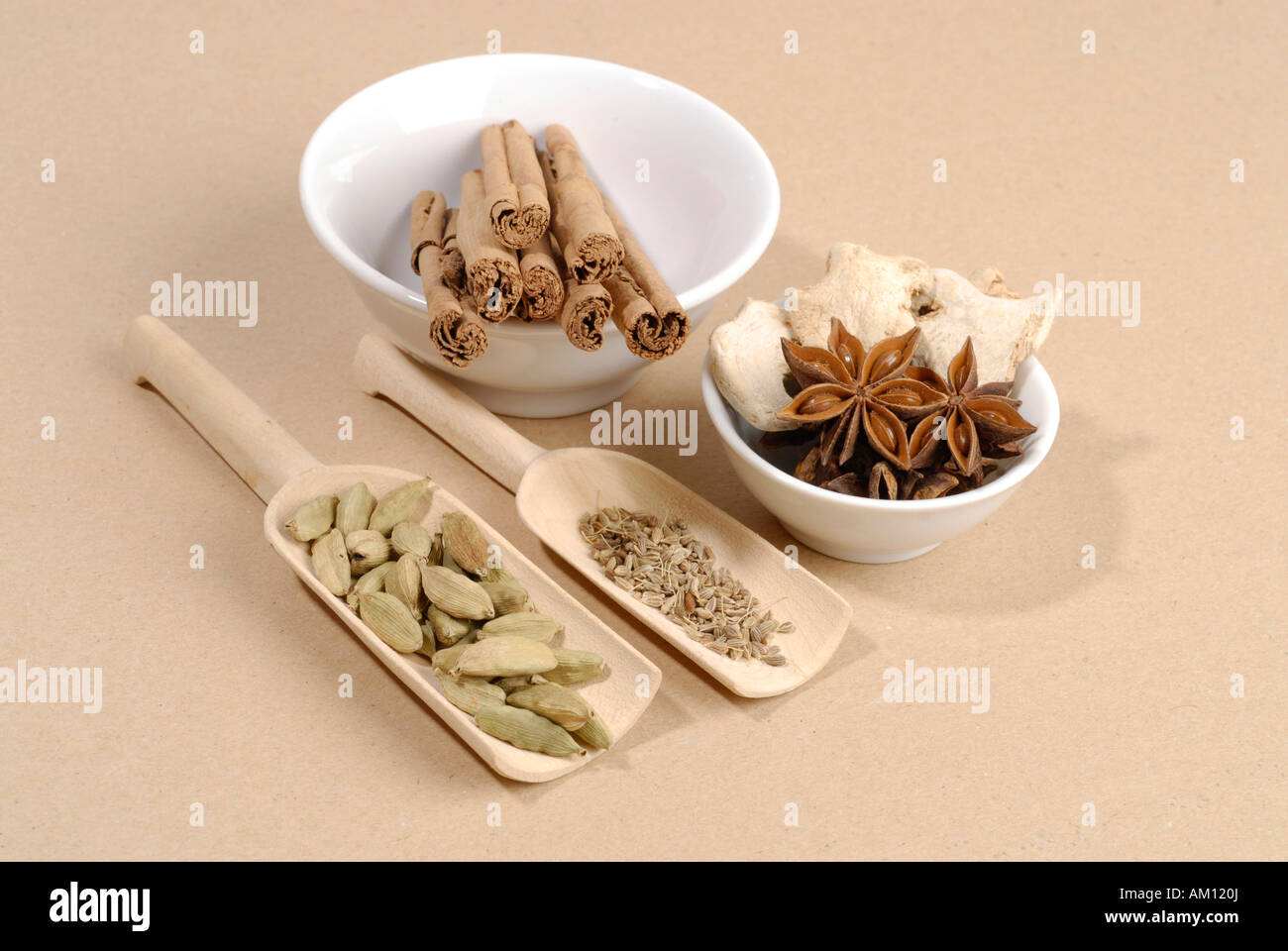 Christmassy spices Stock Photo