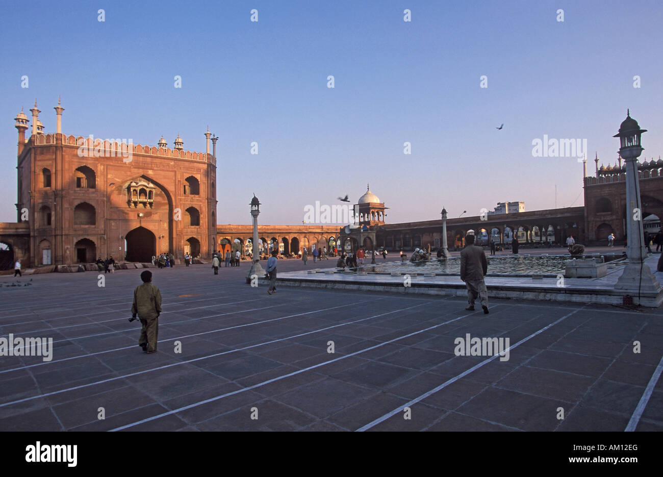 Courtyard of the Jama Masjid, Old Delhi, India, Southasia, Asia Stock Photo
