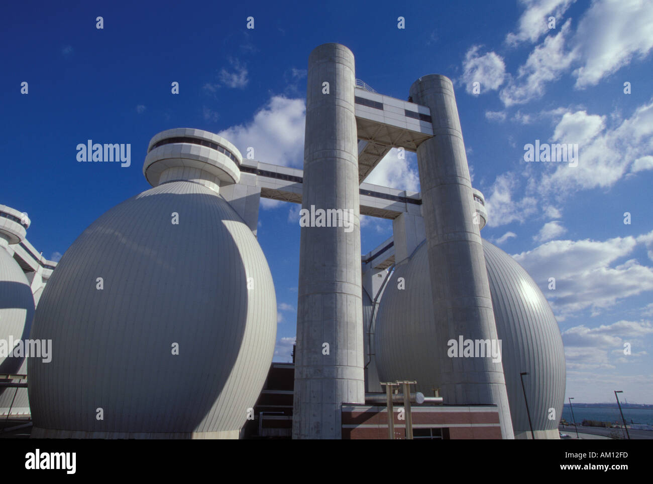 Deer island sewage treatment plant hires stock photography and images