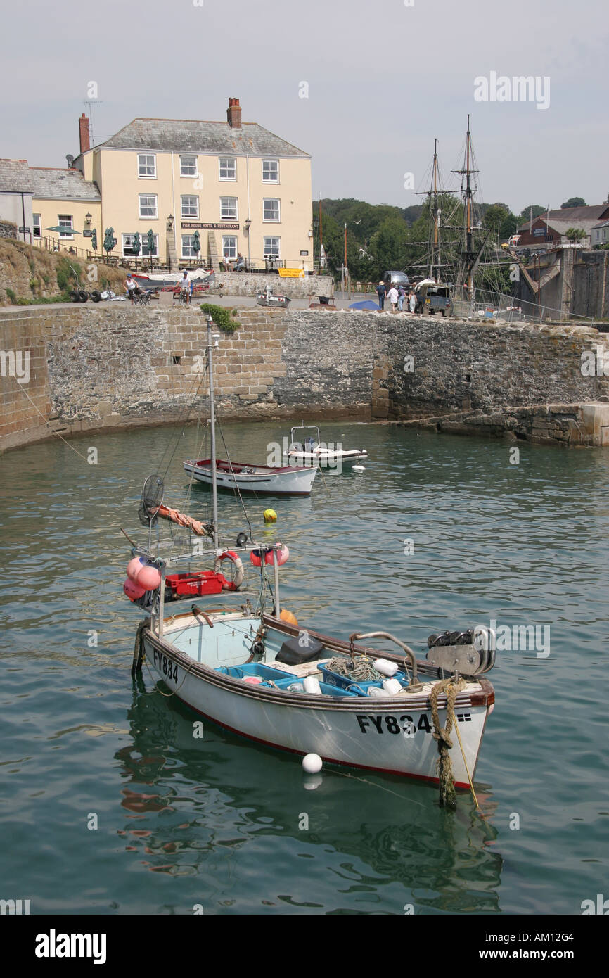Charlestown Cornwall harbour Stock Photo Alamy