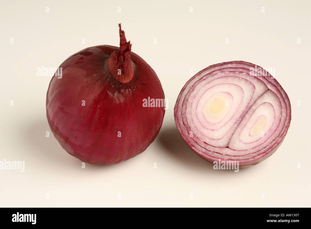 A cutout shot of red onions against a white background Stock Photo - Alamy