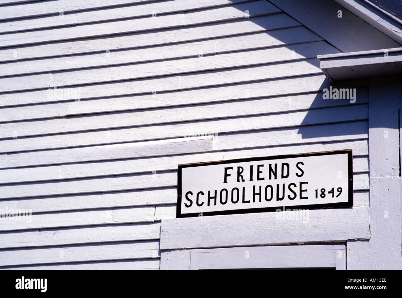 Old Schoolhouse Built 1849 Casco Maine Stock Photo