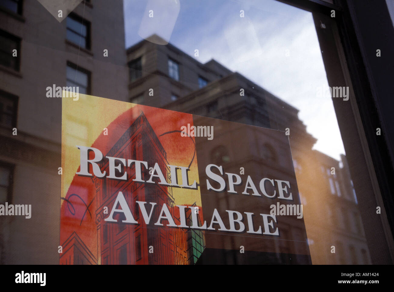 Retail Space Available Sign Stock Photo