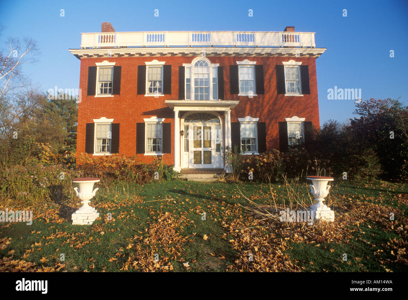 Exterior of the Ephraim Paddock house in St Johnsbury VT Stock Photo