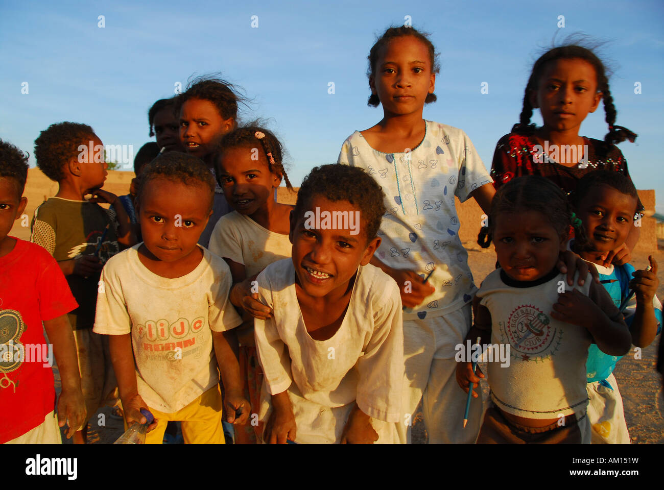 Children, El Kurru, Sudan Stock Photo