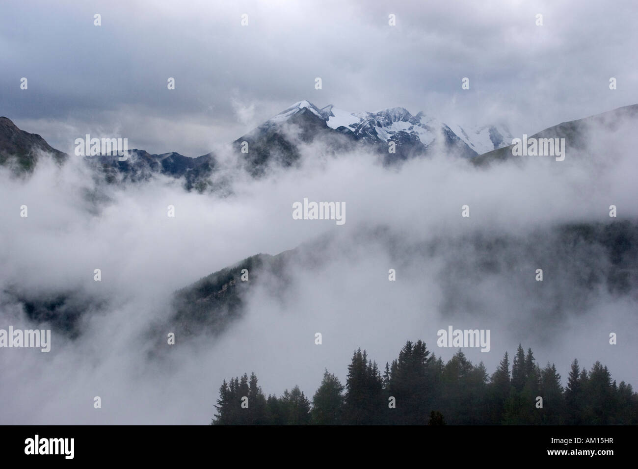 Clouds in the alps, National Park Hohe Tauern, Austria Stock Photo
