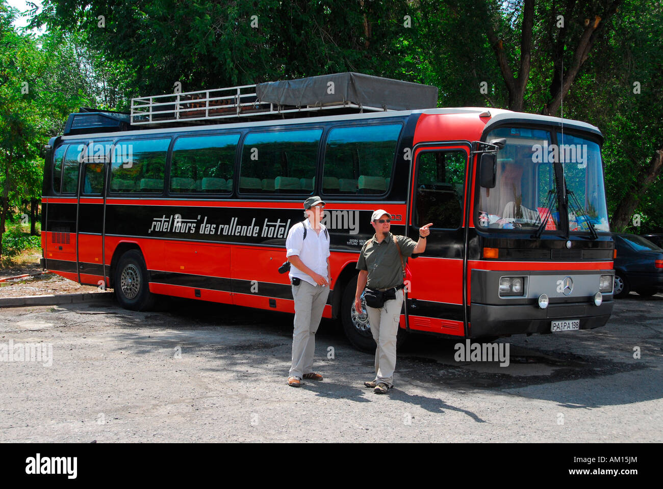 Bus of Rotel-Tours, Etschmiadsin, Armenia Stock Photo