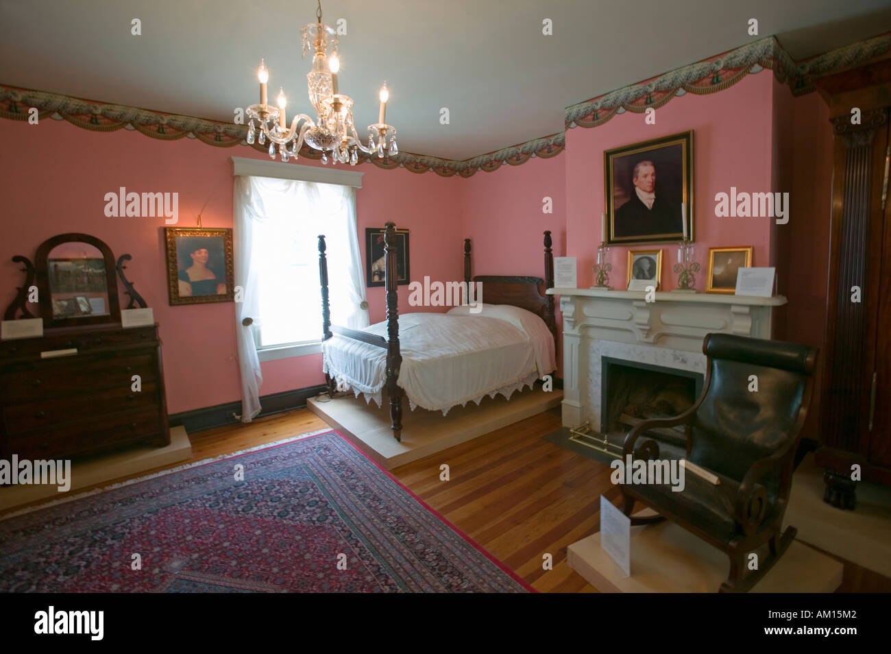 Interior Bedroom Of Ash Lawn Highland Home Of President James Monroe AM15M2 