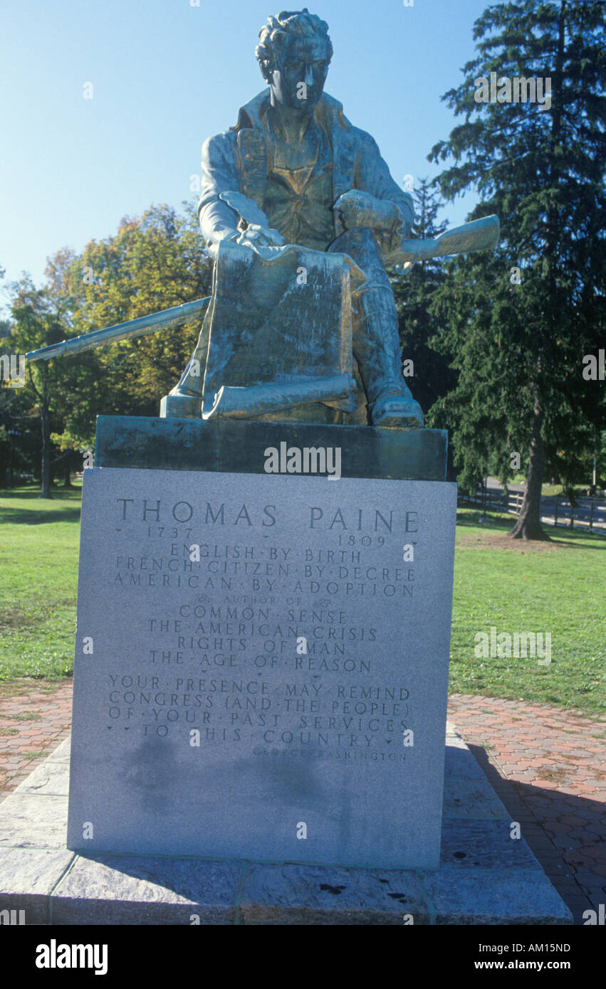 Statue of Thomas Paine author of Common Sense Morristown New Jersey Stock Photo