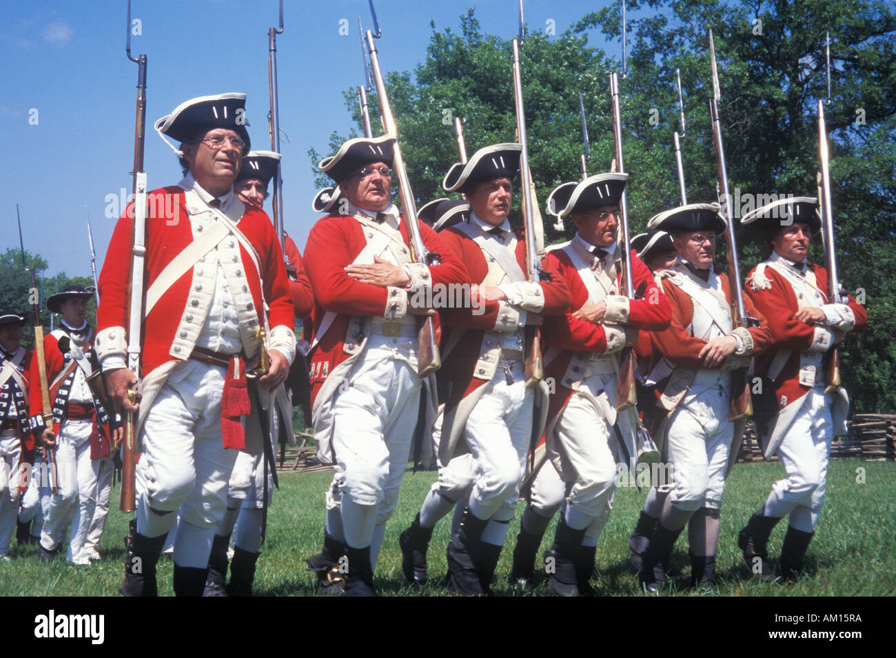Revolutionary War Reenactment Freehold New Jersey 218th Anniversary of Battle of Monmouth 1782 Stock Photo
