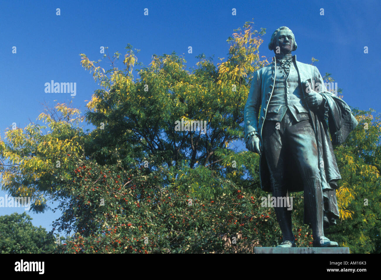 Statue of Alexander Hamilton in Paterson New Jersey Stock Photo