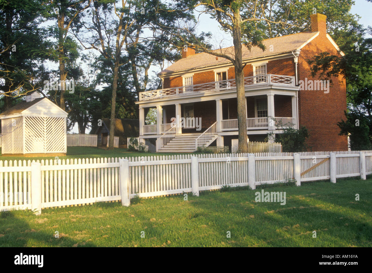 Courthouse known as the Mclean House at Appomattox Virginia site of surrender and end of the Civil War Stock Photo