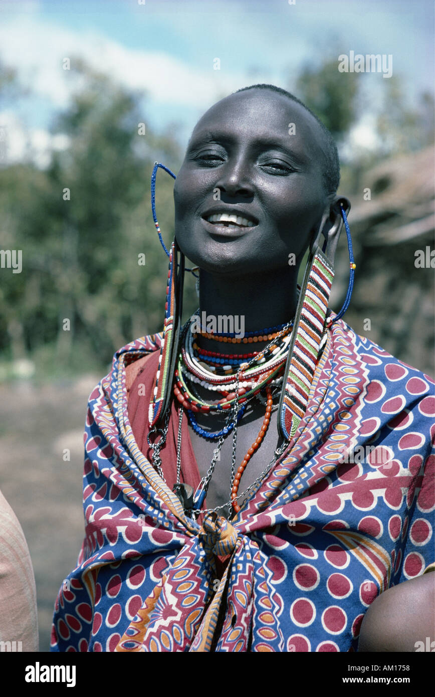 Maasai married woman Stock Photo
