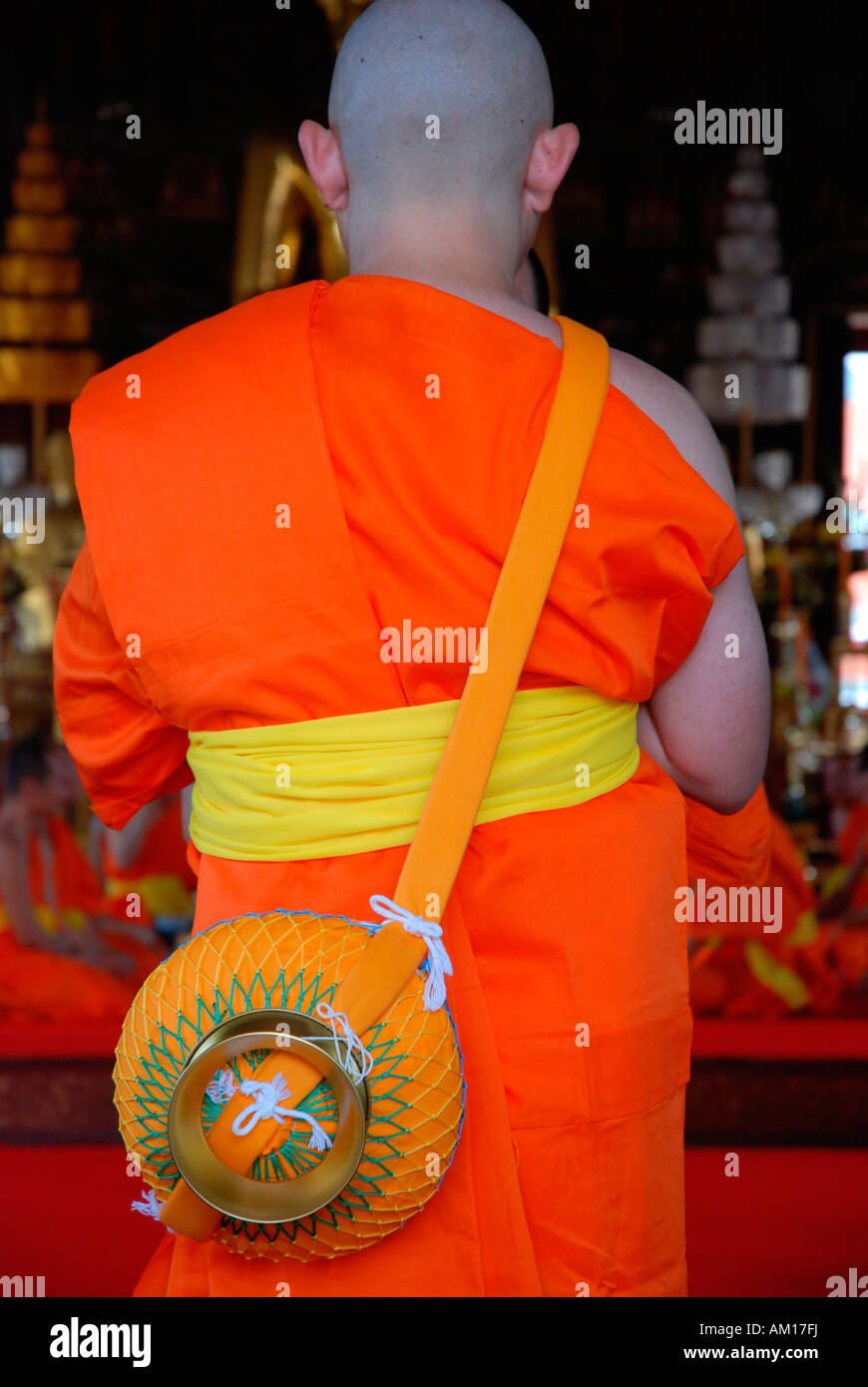 Wat Saket, monch ordination, Bangkok, Thailand, Asia Stock Photo